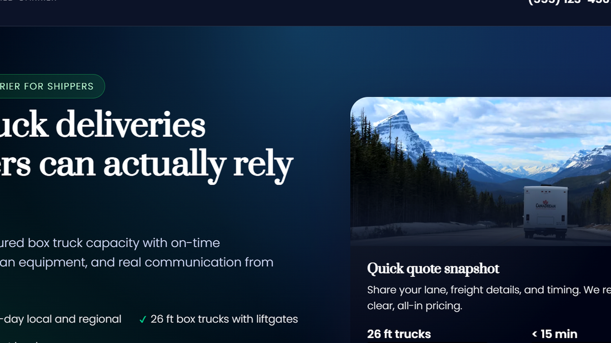 Box truck sample preview