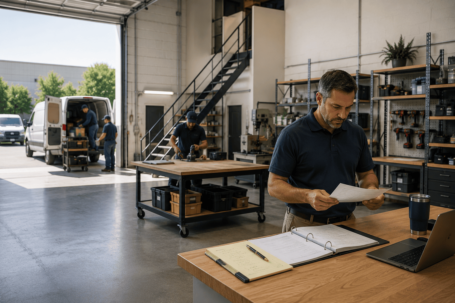 Professionally operated cash-flow business with organized operations, visible equipment, customer activity and a clean commercial environment