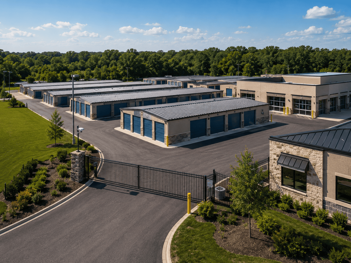Professionally operated self-storage facility with clean drive aisles, secure access and varied unit sizes