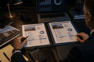 Commercial borrower comparing two financing proposals based on structure and lender fit, not just rate.